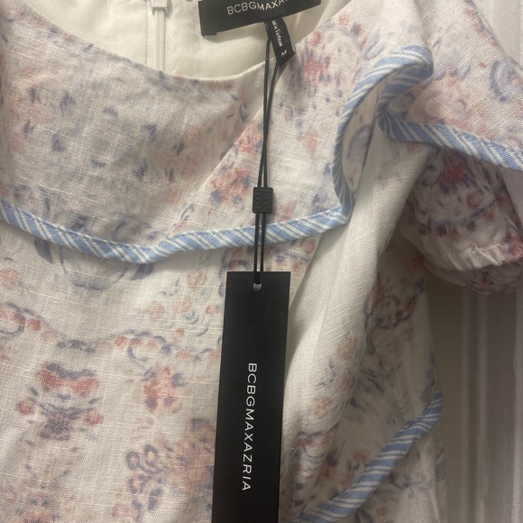 NWT BCBGMaxazria floral print cold-shoulder dress - Picture 4 of 7